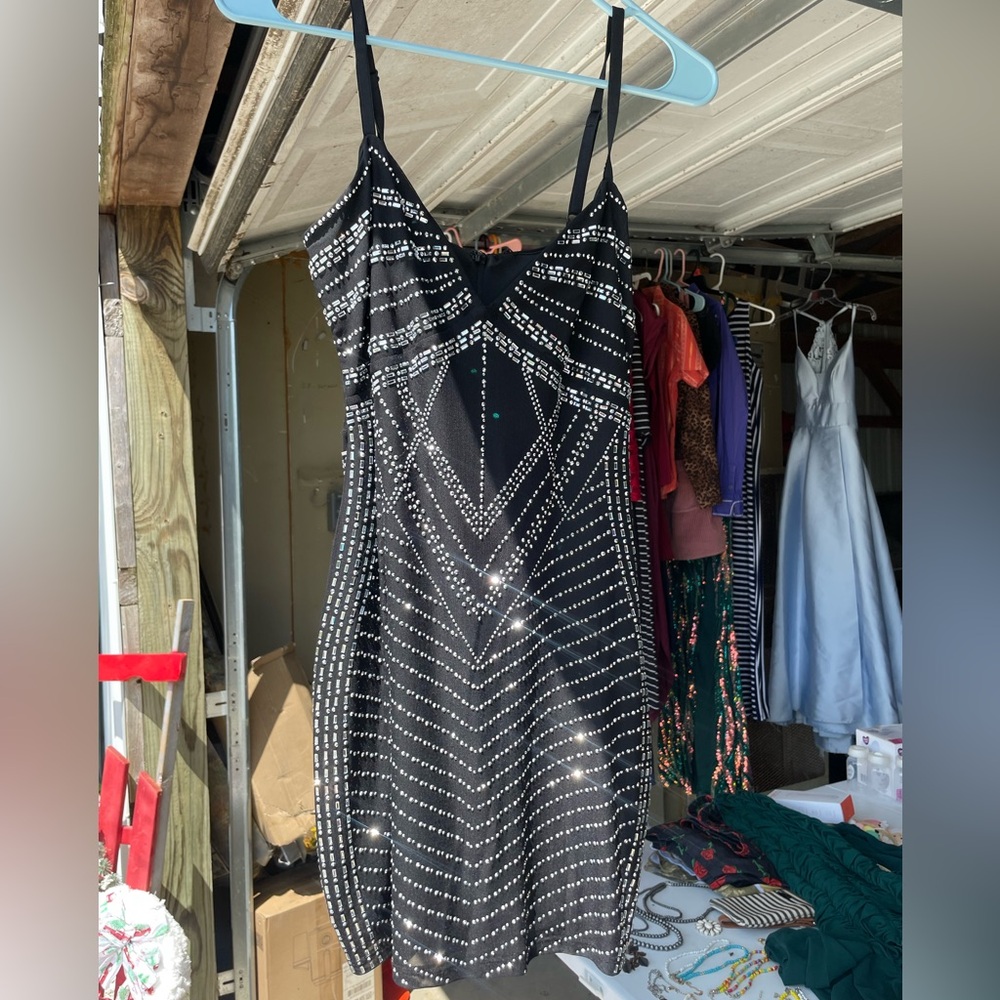 Windsor Black and Silver Dress